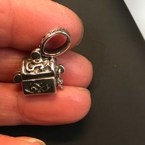 Sterling silver chest locket charm